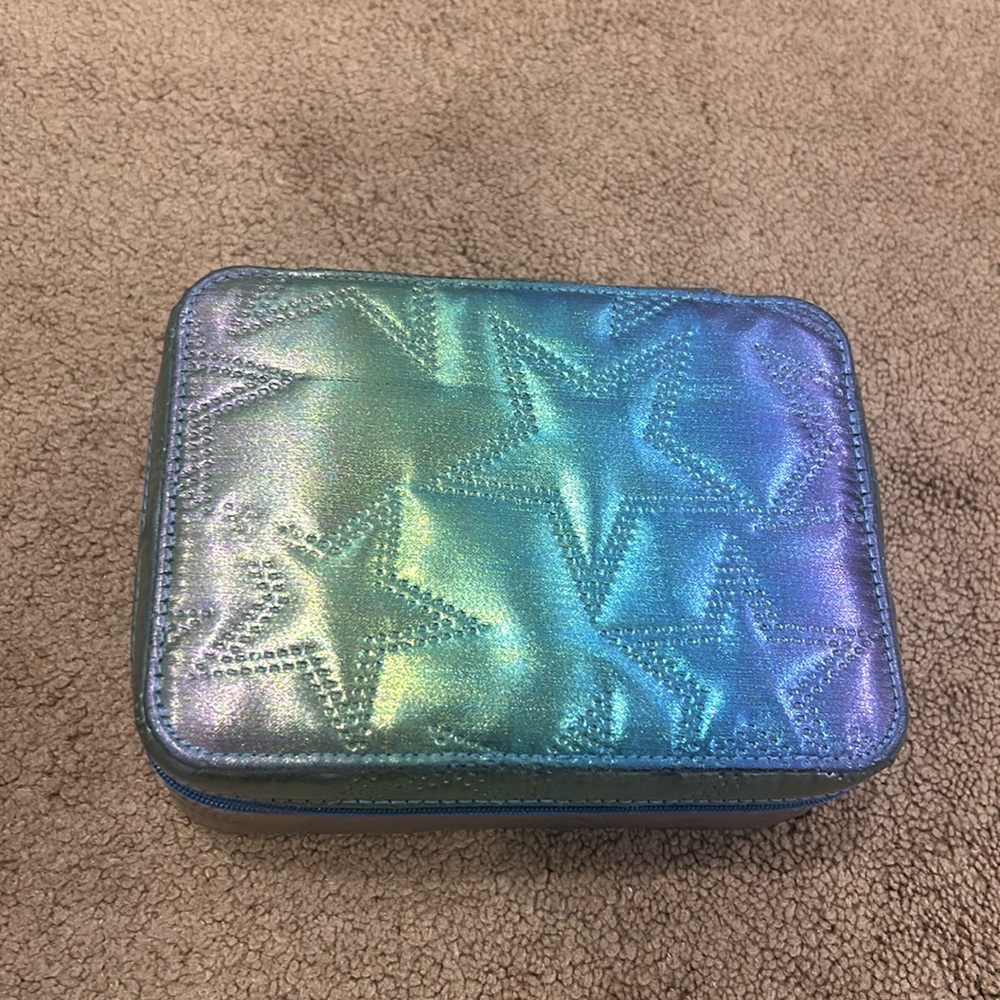 Bari Lynn Puffy Star Metallic Jewelry Box
